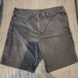 American Eagle Outfitters Men's Flat Front Shorts - Charcoal Gray